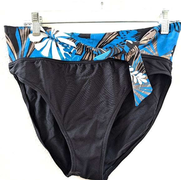 Sea folly Australia Bikini Bottoms 14 Black Tie Waist - Picture 1 of 3